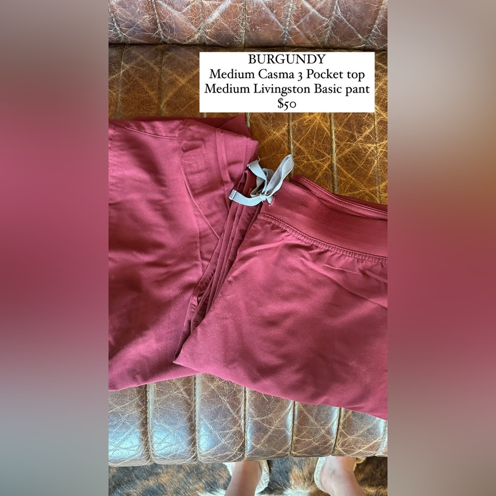 Figs Scrubs, used great condition, washed, disinfected and hung to dry